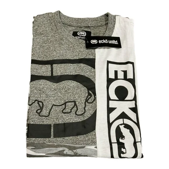 NWT ECKO UNLTD. MSRP $44.99 MENS GRAY CAMO CREW NECK SHORT SLEEVE T-SHIRT SIZE S - Picture 5 of 5